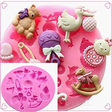Baby Shower Mini Cake Fondant Silicone Mold for Creatives