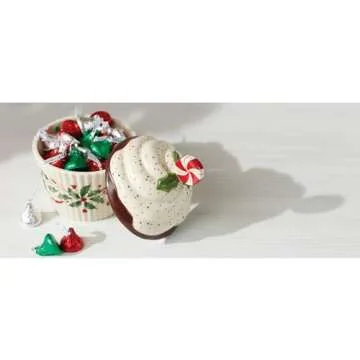 Lenox 886642 Holiday Bakeshop Cupcake Candy Dish, Christmas Hosting