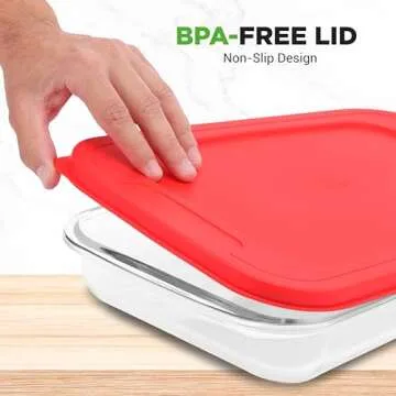 NutriChef 8-Piece Glass Baking Dish Set with Lids