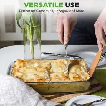 NutriChef 8-Piece Glass Baking Dish Set with Lids