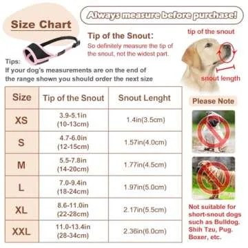 HEELE Soft Adjustable Dog Muzzle for Small to Large Dogs