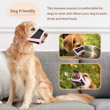 HEELE Soft Adjustable Dog Muzzle for Small to Large Dogs