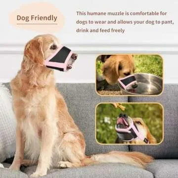 HEELE Soft Adjustable Dog Muzzle for Small to Large Dogs