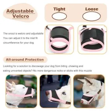 HEELE Soft Adjustable Dog Muzzle for Small to Large Dogs