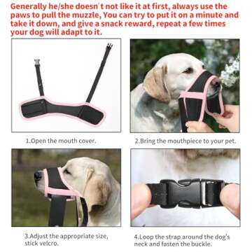 HEELE Soft Adjustable Dog Muzzle for Small to Large Dogs