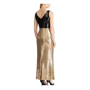Lauren Ralph Lauren Sequined V-Neck Gown for Women