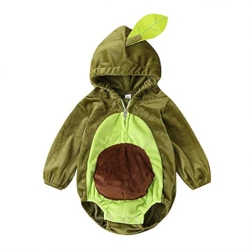 Merqwadd Unisex Toddler Baby Halloween Avocado Costume Cute Velvet Costumes Outfits (18-24 Months, A...