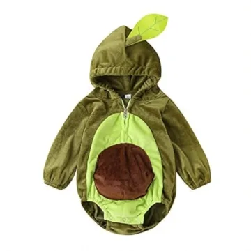 Merqwadd Unisex Toddler Baby Halloween Avocado Costume Cute Velvet Costumes Outfits (18-24 Months, A...