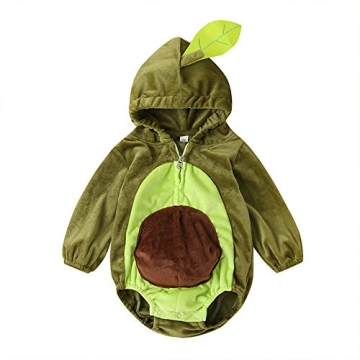Cute Velvet Toddler Halloween Avocado Costume 18-24M