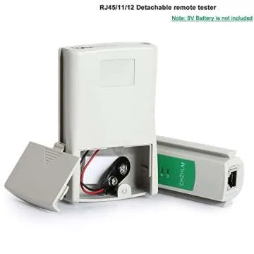 CHZHLM Updated Network Cable Tester LAN Cable Test Support POE Network Cable Tool for RJ45/RJ11/RJ12/CAT5/CAT6/UTP Ethernet Cable Fireproof Material