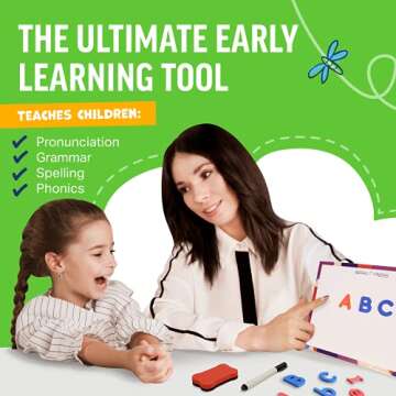 Inspired Thinkers Alphabet Magnetic Letters, Easter Basket Stuffers Gifts for Kids, Fridge Magnets, ABC Magnets, Foam Magnetic Letters and Numbers for Toddlers 1-3