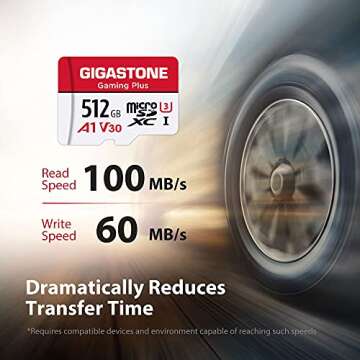 GIGASTONE 512GB Micro SD Card for Ultimate Gaming
