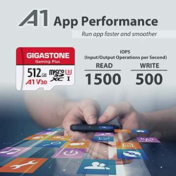 GIGASTONE 512GB Micro SD Card for Ultimate Gaming