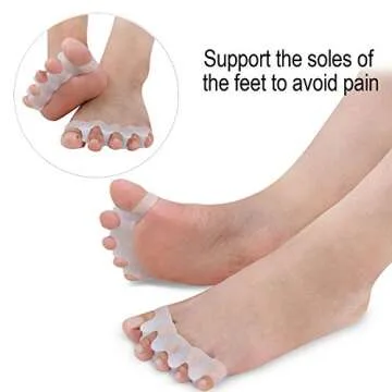 2 Pair Gel Bunion Corrector Kids Toe Separator, for Overlapping Toe,Bunion Corrector Pads for Bunion Relief Splint,Toe Separators, Big Toe Space Suitable for Bunion Pain Relief and Overlapping Toes