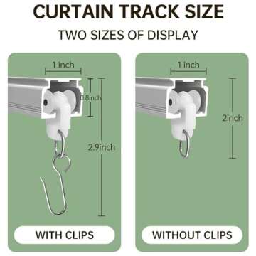 MaKefeile Curtain Tracks Ceiling Wall Mounted Heavy-Duty Curtains Rails Room Divider Curtain Track f...