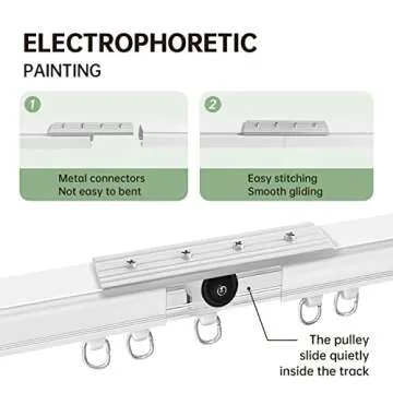 MaKefeile Curtain Tracks Ceiling Wall Mounted Heavy-Duty Curtains Rails Room Divider Curtain Track for Living Room Bedroom Room Shower Divider White 3 ft To 9 ft