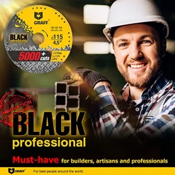 GRAFF Black Cut Off Wheels - Diamond Cutting Disc 4.5 Inch