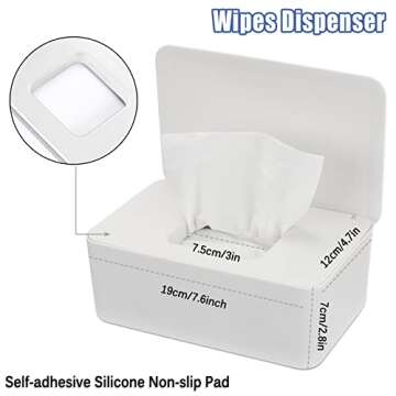 NOVWANG Wipes Dispenser, Baby Wipe Holder, Keeps Wipes Fresh, Refillable Wipe Container Baby Wipes C...