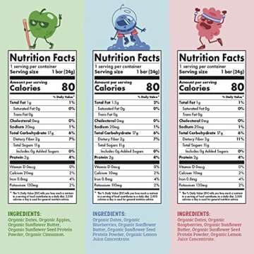 Skout Organic Real Food Bars for Kids Fruit Variety Pack (36 Pack) | Organic Snacks for Kids | Plant-Based Nutrition, No Refined Sugar | Vegan | Gluten, Dairy, Grain & Soy Free