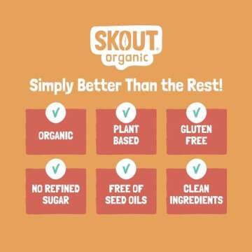 Skout Organic Real Food Bars for Kids Fruit Variety Pack (36 Pack) | Organic Snacks for Kids | Plant-Based Nutrition, No Refined Sugar | Vegan | Gluten, Dairy, Grain & Soy Free