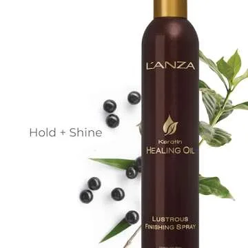 L'ANZA Keratin Healing Oil Lustrous Finishing Spray, Boosts Shine and Volume While Deeply Hydrating the Hair from Roots to Tips, For a Grease-free, Frizz-free, Relaxed Hair