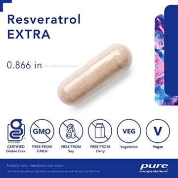 Pure Encapsulations Resveratrol EXTRA - 100 mg Antioxidants