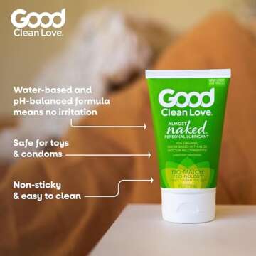 Good Clean Love Personal Lubricant Almost Naked - 4 oz, Pack of 6