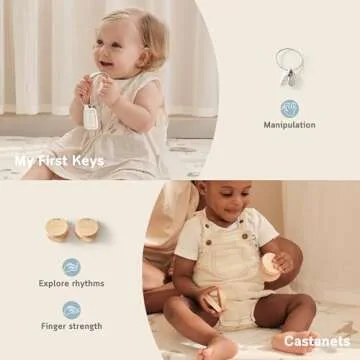 Montessori Baby Toy Kit for Newborn Babies 10-12 Months, Infant Educational Play Set, Wooden Learning Sensory Developmental Toddler Toys for 1Year Old Kids with Drawer, Rolling Drum, Shape Puzzle etc