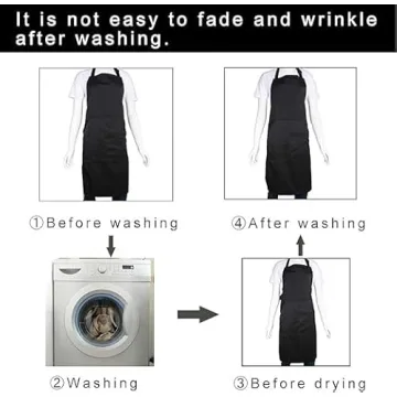 BIGHAS Adjustable Bib Apron - 18 Colors & Pocket