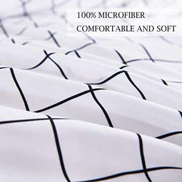 NANKO Queen Duvet Cover Set - Stylish Microfiber Bedding