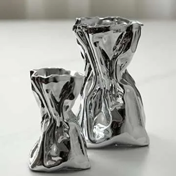 CYL Home Unique Hand-Blown Glass Vase for Stunning Decor