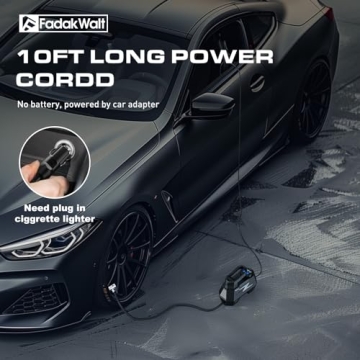 FADAKWALT Tire Inflator with LED Light & 150PSI Gauge