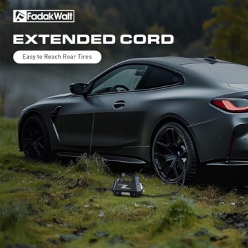 FADAKWALT Tire Inflator with LED Light & 150PSI Gauge