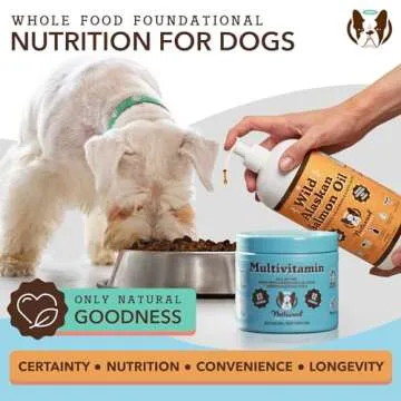 Natural Dog Company Multivitamin Chews (90 Pieces), Dog Vitamins and Supplements, Peanut Butter & Bacon Flavor, for Dogs of All Ages, Sizes, & Breeds, Supports Immune System, Antioxidant