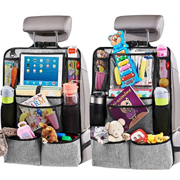 Helteko Backseat Car Organizer, Kick Mats Back Seat Protector with Touch Screen Tablet Holder, Car B...