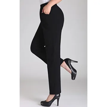 Soojun Women's Comfy Summer Stretch Pants Black