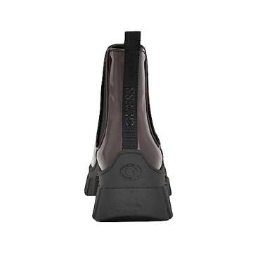 GUESS Women's Hestia Ankle Boot, Dark Red, 8