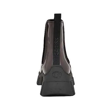 GUESS Women's Hestia Ankle Boot, Dark Red, 8