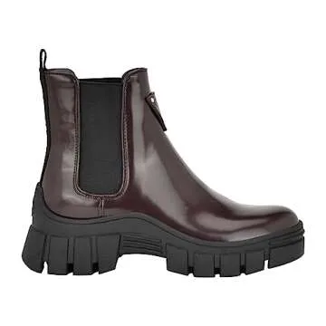 GUESS Women's Hestia Ankle Boot, Dark Red, 8