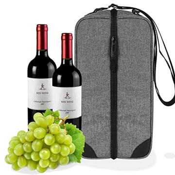 ALLCAMP Wine Tote Bag with Cooler for Outdoor Adventures