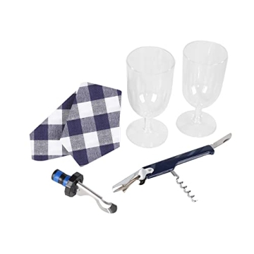 ALLCAMP Wine Tote Bag with Cooler for Outdoor Adventures