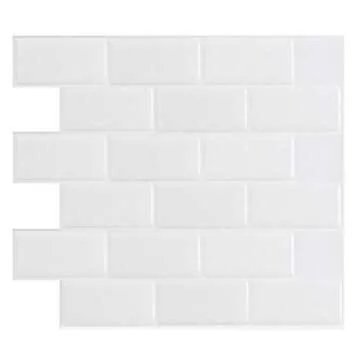 Art3d Peel and Stick White Subway Backsplash Tiles