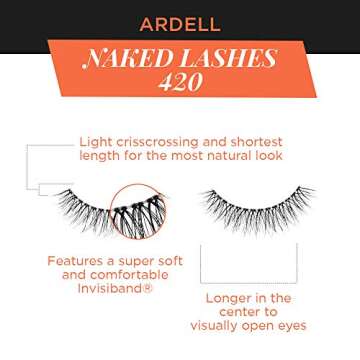 Ardell Naked Lashes 420 - Lightweight, Natural Look, Reusable