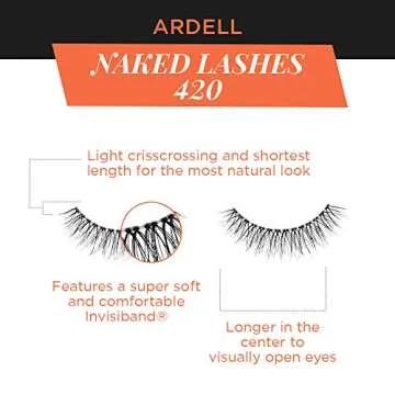 Ardell Naked Lashes 420 - Lightweight, Natural Look, Reusable