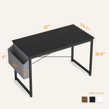 Cubiker 32 Inch Computer Desk for Home Office and Study