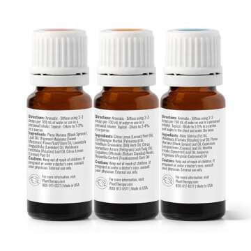 Plant Therapy KidSafe Feelin' Good Essential Oil Blend Set, Includes: Germ Destroyer, Immune Boom, Sniffle Stopper 100% Pure, Undiluted, Natural Aromatherapy 10 mL (1/3 oz)