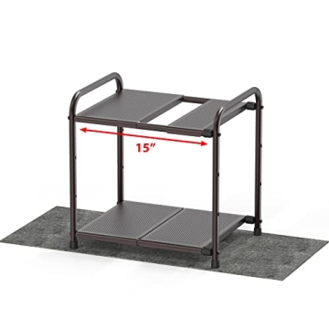 2 Tier Expandable Metal Shelf Organizer for Clutter-Free Spaces