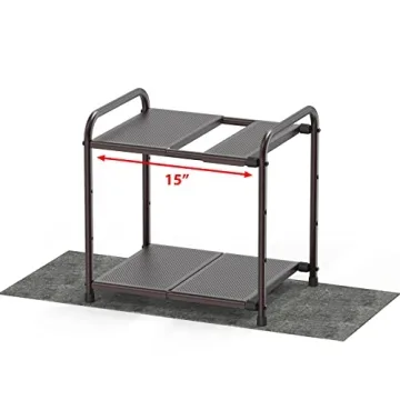 2 Tier Expandable Metal Shelf Organizer for Clutter-Free Spaces