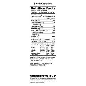 Enlightened Gluten-Free Roasted Broad Fava Bean Crisp Snack, Sweet Cinnamon, 3 Ounce (6 Count) string
