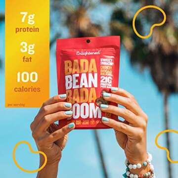 Enlightened Gluten-Free Roasted Broad Fava Bean Crisp Snack, Sweet Cinnamon, 3 Ounce (6 Count) string